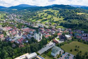 Mszana Dolna z lotu ptaka